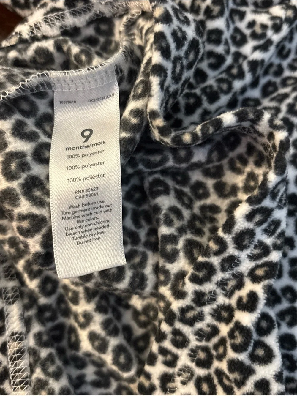 Carter's Black and White Leopard Print Baby Jacket